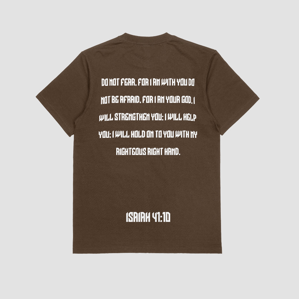 CAMISETA FE SOBRE MIEDO MARRÓN