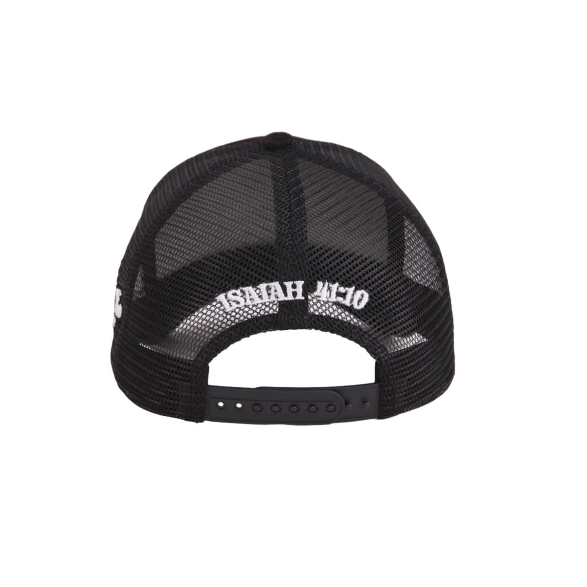 FAITH OVER FEAR SUEDE TRUCKER HAT "BLACK"