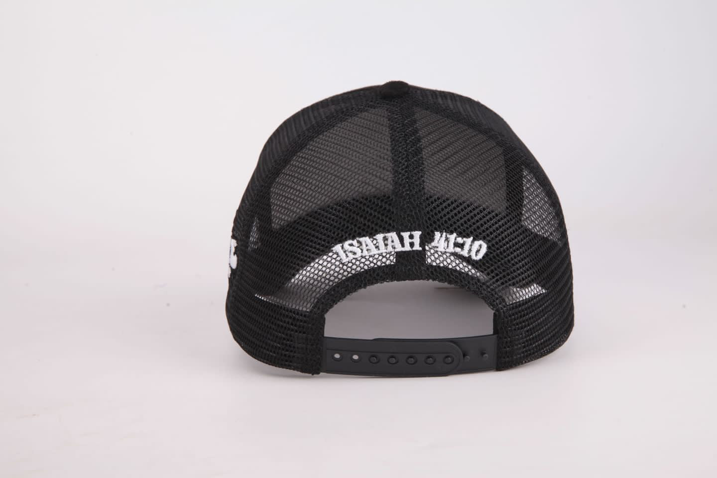 FAITH OVER FEAR SUEDE TRUCKER HAT BLACK