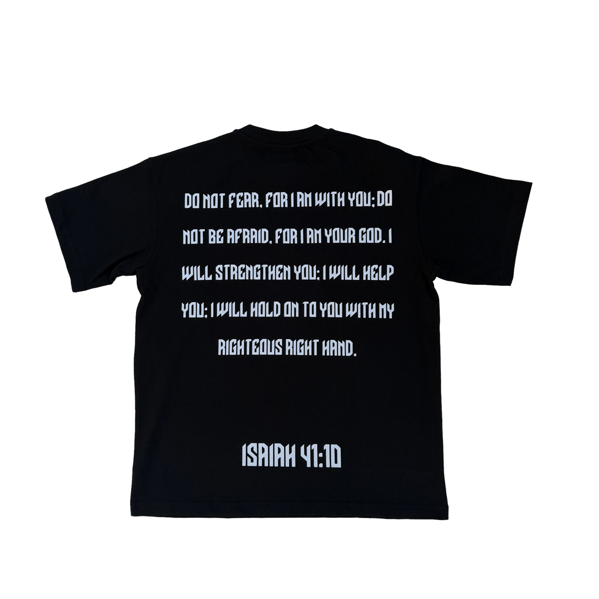 CAMISETA FE SOBRE MIEDO NEGRO