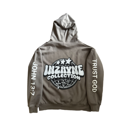 TRUST GOD HOODIE "STONE GRAY"