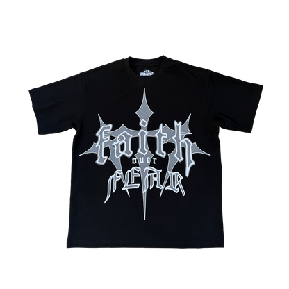 CAMISETA FE SOBRE MIEDO NEGRO