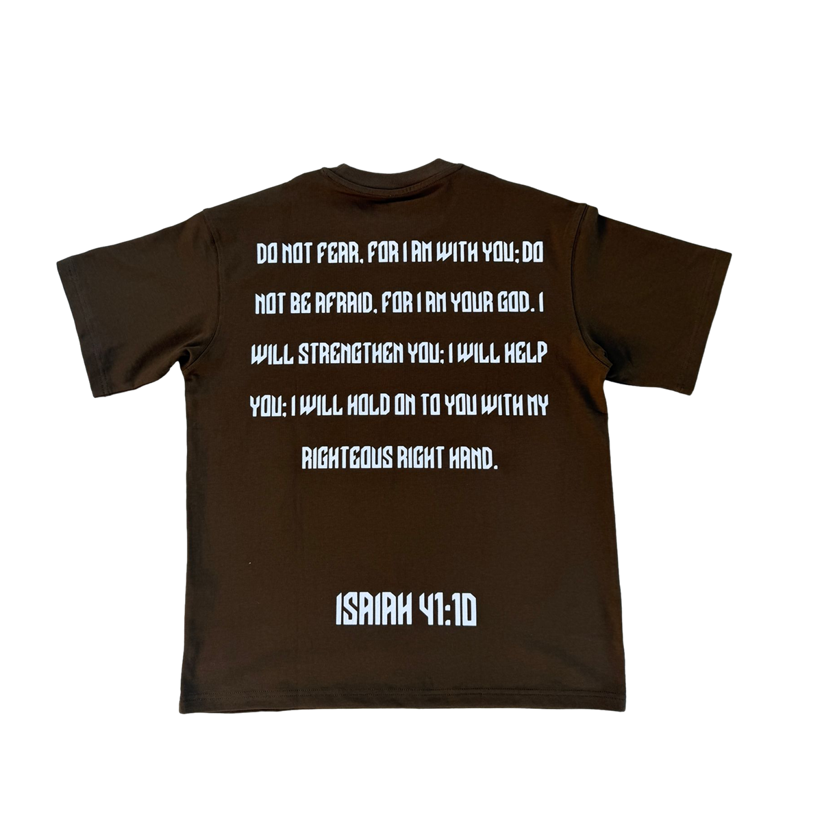 FAITH OVER FEAR T SHIRT "BROWN"