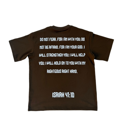 FAITH OVER FEAR T SHIRT "BROWN"