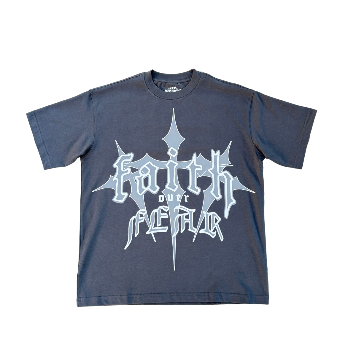 FAITH OVER FEAR T SHIRT "GRAY"