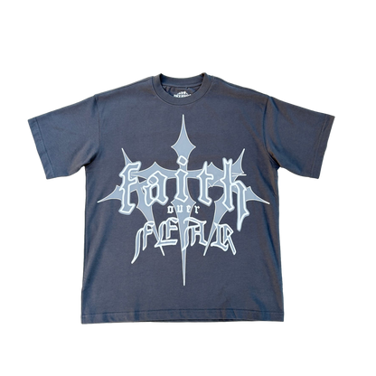 FAITH OVER FEAR T SHIRT "GRAY"