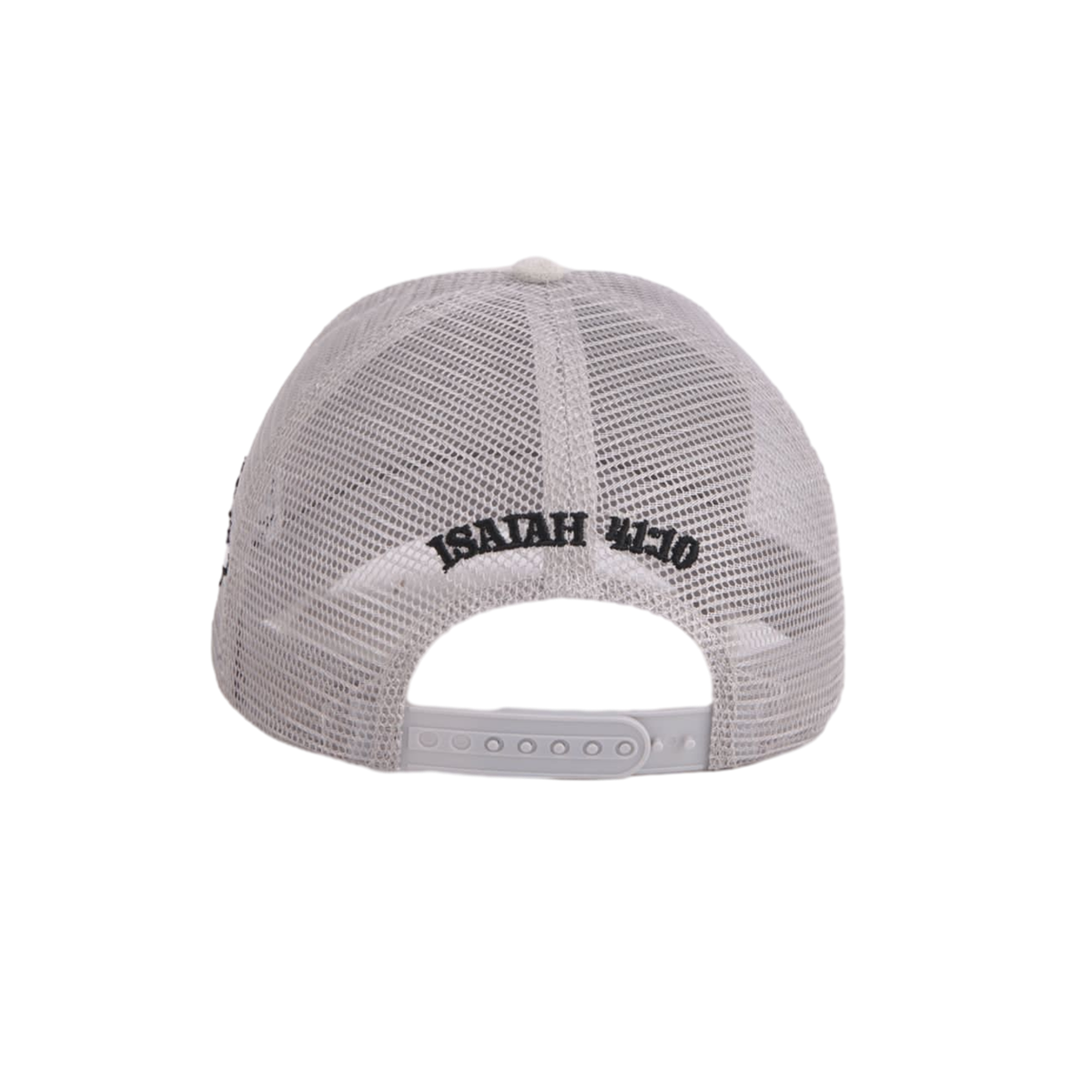 FAITH OVER FEAR SUEDE TRUCKER HAT "LIGHT GRAY"