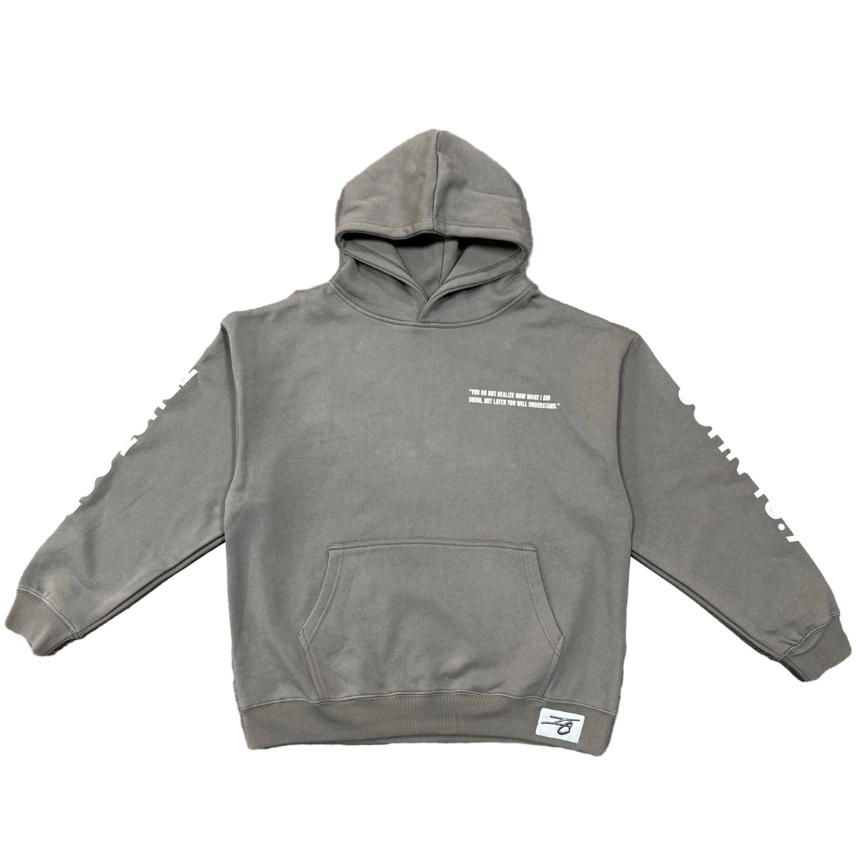 TRUST GOD HOODIE "STONE GRAY"