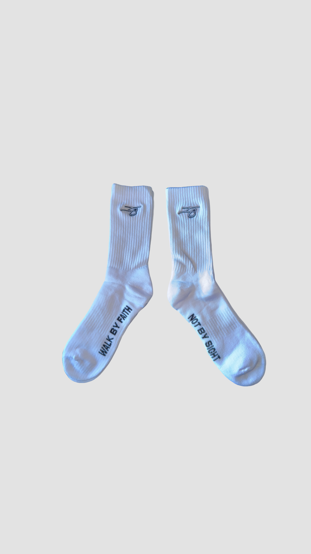 Walk By Faith Not By Sight Socks "IC LOGO"